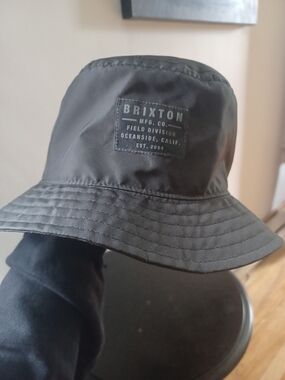 Brixton Black Bucket Hat - Logo Patch